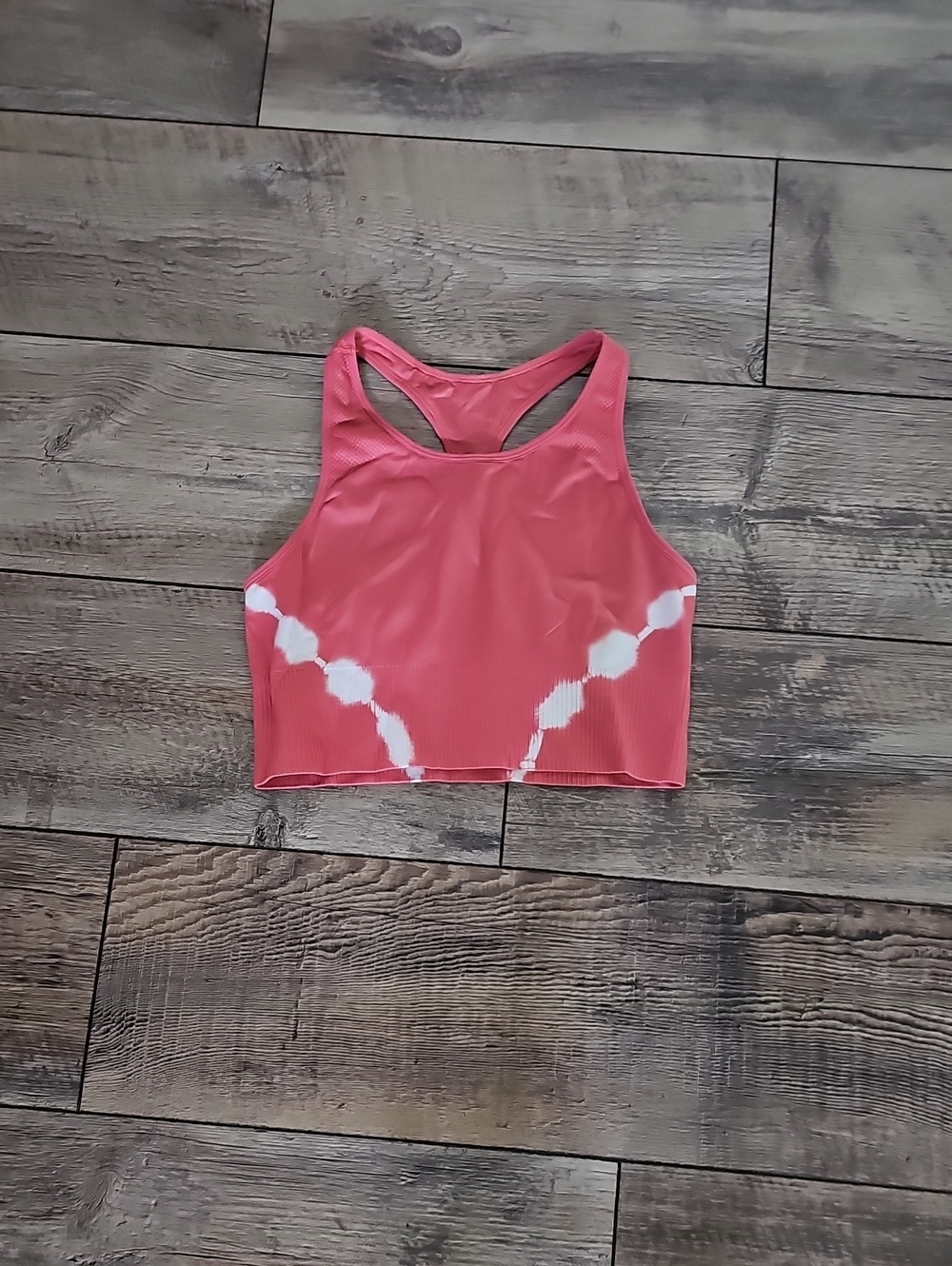 Zyia Pink Tie-Dye Racerback Crop Top